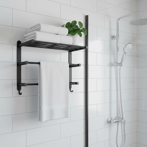3-Tier 304 Stainless Steel Wall-Mounted Towel Rack