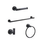 4-Piece Black Stainless Steel Bathroom Accessories Set