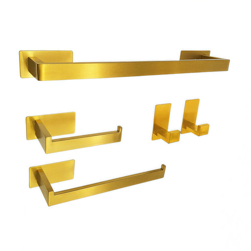 5-Piece Brushed Gold 304 Stainless Steel Bathroom Accessories Set