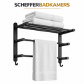 3-Tier 304 Stainless Steel Wall-Mounted Towel Rack